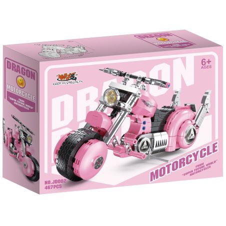 SMALL ANGLE JD002 non  XE MÁY HARLEY bộ đồ chơi xếp lắp ráp ghép mô hình DRAGON MOTOBCYCLE 467 khối