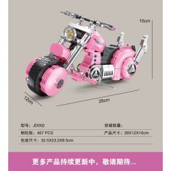 SMALL ANGLE JD002 non  XE MÁY HARLEY bộ đồ chơi xếp lắp ráp ghép mô hình DRAGON MOTOBCYCLE 467 khối