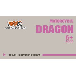 SMALL ANGLE JD002 non  XE MÁY HARLEY bộ đồ chơi xếp lắp ráp ghép mô hình DRAGON MOTOBCYCLE 467 khối