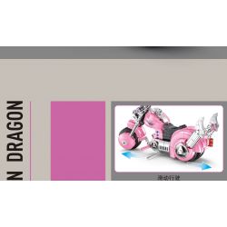 SMALL ANGLE JD002 non  XE MÁY HARLEY bộ đồ chơi xếp lắp ráp ghép mô hình DRAGON MOTOBCYCLE 467 khối