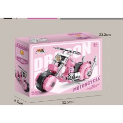 SMALL ANGLE JD002 non  XE MÁY HARLEY bộ đồ chơi xếp lắp ráp ghép mô hình DRAGON MOTOBCYCLE 467 khối