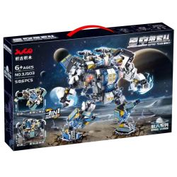JUGO 3J503 non  ĐỘI THÁM HIỂM BẦU TRỜI ĐẦY SAO bộ đồ chơi xếp lắp ráp ghép mô hình ASTRO TEAM 586 khối