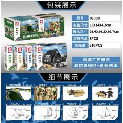 LE YI 83008 non  LỀU TIỀN TUYẾN 4 LOẠI bộ đồ chơi xếp lắp ráp ghép mô hình Military Army Quân Sự Bộ Đội