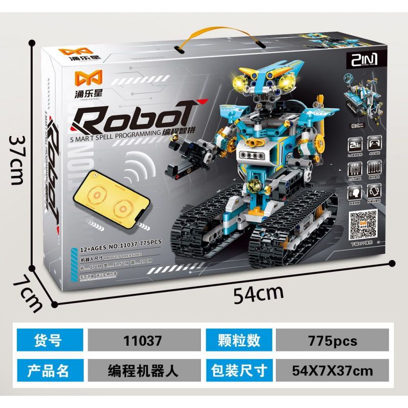 YONG LEXING 11037 non  LẬP TRÌNH ROBOT bộ đồ chơi xếp lắp ráp ghép mô hình  Kỹ Thuật Công Nghệ Cao Mô Hình Phương Tiện 775 khối