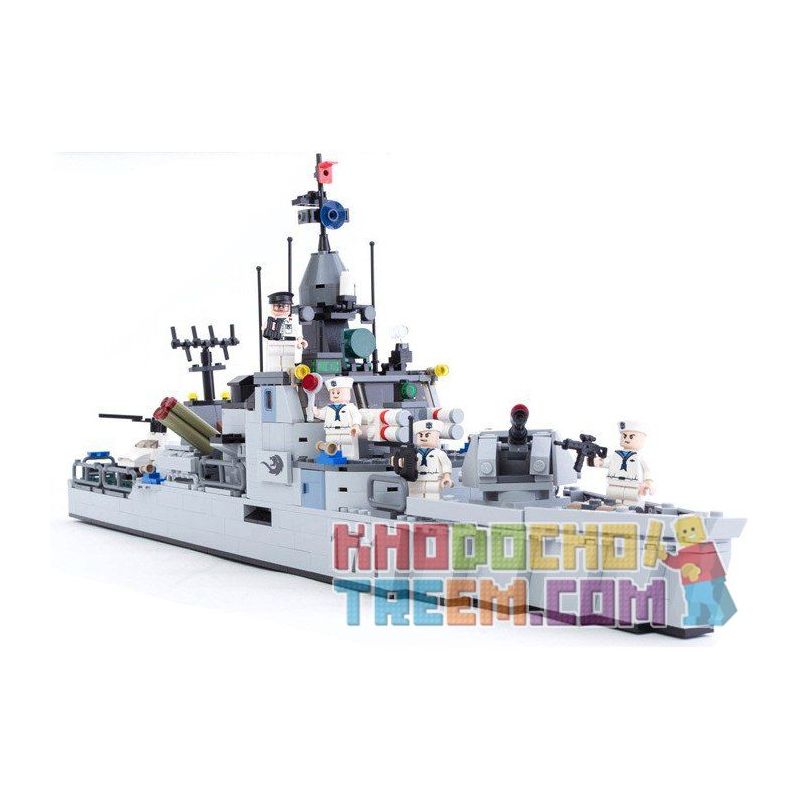 GUDI 8026 Xếp hình kiểu Lego MILITARY ARMY The Mighty Missile Frigate Navy Team Mighty Guided Missile Frigate Tàu Hộ Vệ Tên Lửa Tàng Hình 802 khối GUDI 8026 Xếp hình kiểu Lego MILITARY ARMY The Mighty Missile Frigate Navy Team Mighty Guided Missile Frigate Tàu Hộ Vệ Tên Lửa Tàng Hình 802 khối