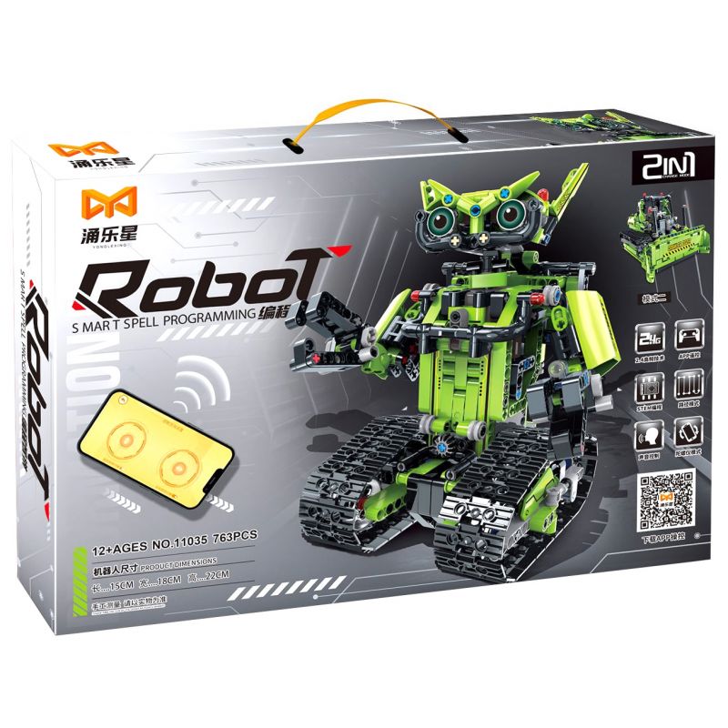 YONG LEXING 11035 non  LẬP TRÌNH ROBOT bộ đồ chơi xếp lắp ráp ghép mô hình  Kỹ Thuật Công Nghệ Cao Mô Hình Phương Tiện 763 khối