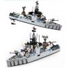 GUDI 8026 non  TÀU HỘ VỆ TÊN LỬA TÀNG HÌNH bộ đồ chơi xếp lắp ráp ghép mô hình Military Army THE MIGHTY MISSILE FRIGATE Quân Sự Bộ Đội 802 khối