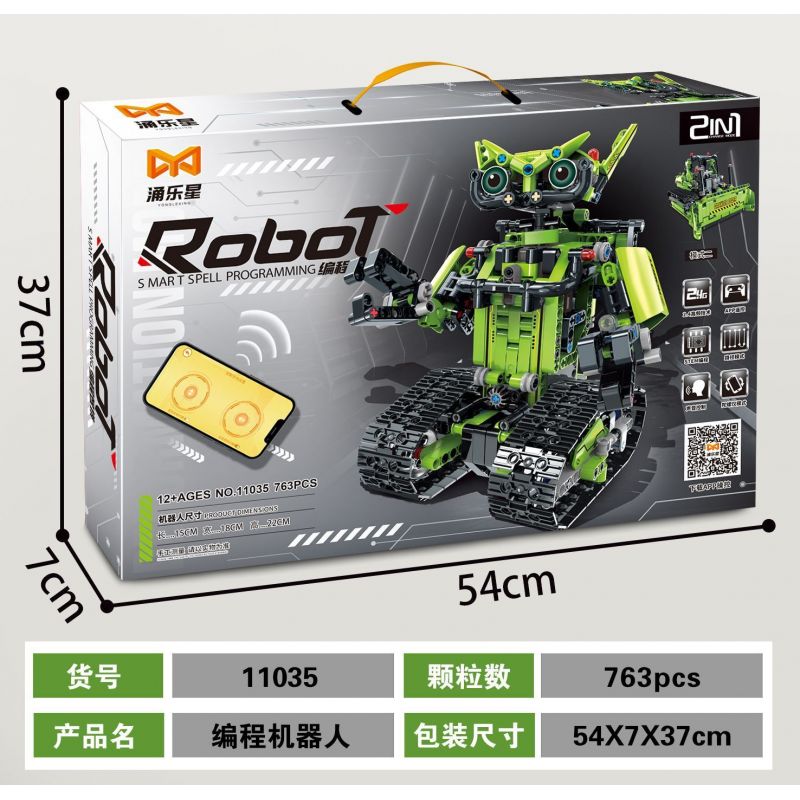 YONG LEXING 11035 non  LẬP TRÌNH ROBOT bộ đồ chơi xếp lắp ráp ghép mô hình  Kỹ Thuật Công Nghệ Cao Mô Hình Phương Tiện 763 khối