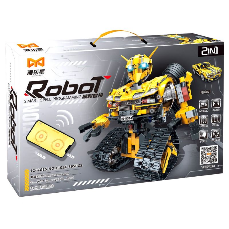 YONG LEXING 11034 non  LẬP TRÌNH ROBOT bộ đồ chơi xếp lắp ráp ghép mô hình  Kỹ Thuật Công Nghệ Cao Mô Hình Phương Tiện 895 khối