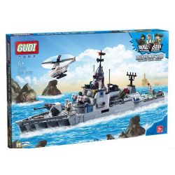 GUDI 8026 Xếp hình kiểu Lego MILITARY ARMY The Mighty Missile Frigate Navy Team Weiwu Missile Frigate Tàu Hộ Vệ Tên Lửa Tàng Hình 802 khối