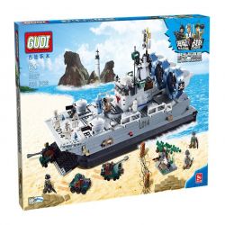 GUDI 8027 Xếp hình kiểu Lego MILITARY ARMY The Bison Hovercraft Navy Team Bison Boat Tàu đệm Khí Zubr Bison 928 khối