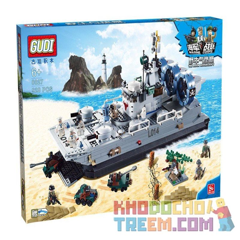 GUDI 8027 Xếp hình kiểu Lego MILITARY ARMY The Bison Hovercraft Navy Team Tàu đệm Khí Zubr Bison 928 khối GUDI 8027 Xếp hình kiểu Lego MILITARY ARMY The Bison Hovercraft Navy Team Tàu đệm Khí Zubr Bison 928 khối