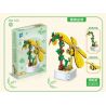 ZUANMA 103F non  8 LOẠI CHẬU TRỒNG CÔN TRÙNG ỐC SÊN ONG BƯỚM VE SẦU CHUỒN BỌ RÙA TÊ GIÁC bộ đồ chơi xếp lắp ráp ghép mô hình Flowers Hoa 1626 khối