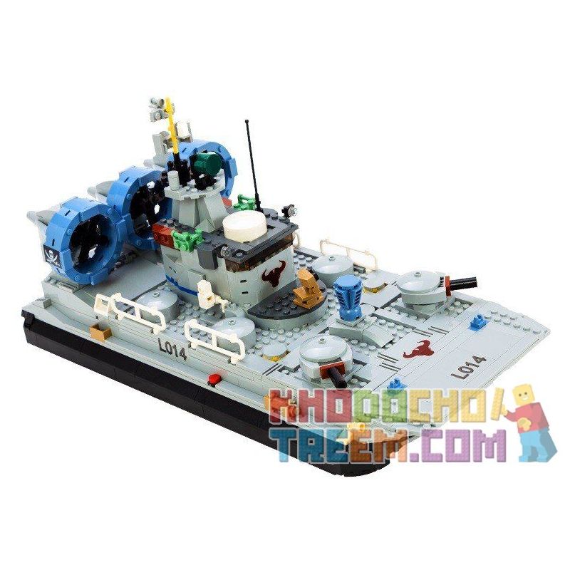 GUDI 8027 non  TÀU ĐỆM KHÍ ZUBR BISON bộ đồ chơi xếp lắp ráp ghép mô hình Military Army THE BISON HOVERCRAFT Quân Sự Bộ Đội 928 khối