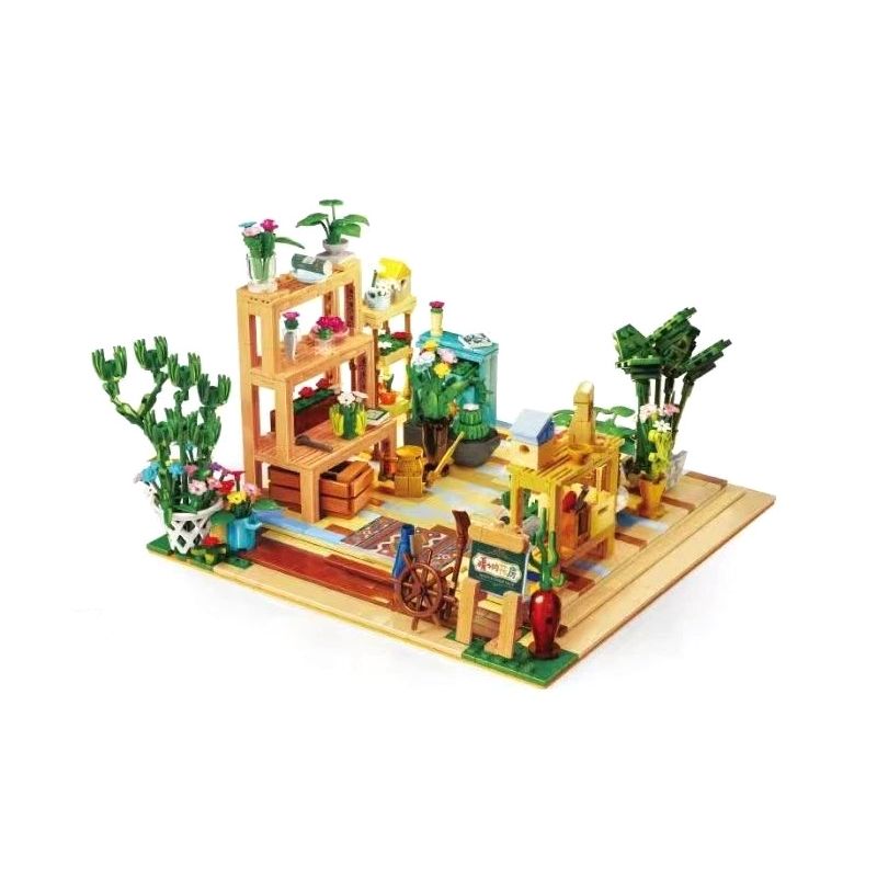 Kazi KY10011 10011 non  CĂN PHÒNG HOA ẤM ÁP bộ đồ chơi xếp lắp ráp ghép mô hình Girl FLOWER SHOP Con Gái 2079 khối