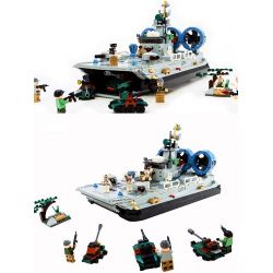 GUDI 8027 non  TÀU ĐỆM KHÍ ZUBR BISON bộ đồ chơi xếp lắp ráp ghép mô hình Military Army THE BISON HOVERCRAFT Quân Sự Bộ Đội 928 khối