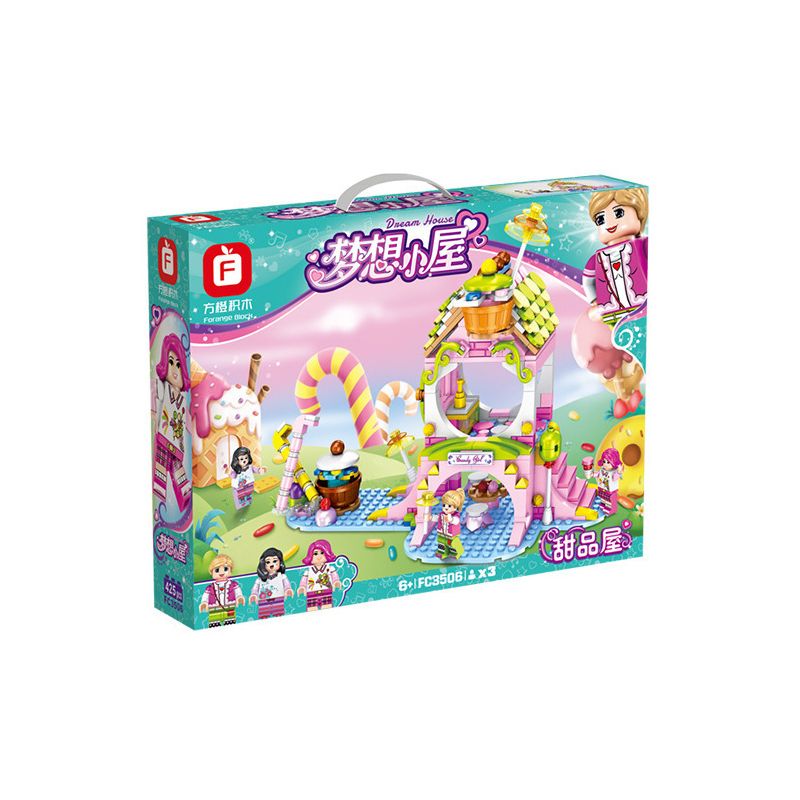 FORANGE FC3506 3506 non  NGÔI NHÀ MƠ ƯỚC TRÁNG MIỆNG bộ đồ chơi xếp lắp ráp ghép mô hình Girl DREAM HOUSE Con Gái 425 khối