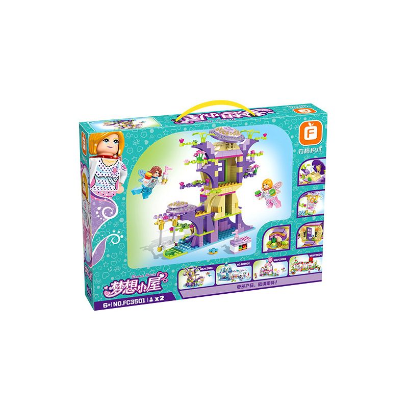 FORANGE FC3501 3501 non  NGÔI NHÀ MƠ ƯỚC TRÊN CÂY bộ đồ chơi xếp lắp ráp ghép mô hình Girl DREAM HOUSE Con Gái 432 khối