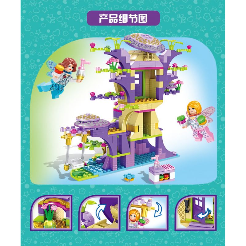 FORANGE FC3501 3501 non  NGÔI NHÀ MƠ ƯỚC TRÊN CÂY bộ đồ chơi xếp lắp ráp ghép mô hình Girl DREAM HOUSE Con Gái 432 khối