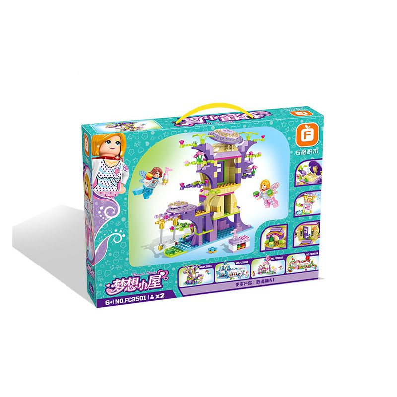 FORANGE FC3501 3501 non  NGÔI NHÀ MƠ ƯỚC TRÊN CÂY bộ đồ chơi xếp lắp ráp ghép mô hình Girl DREAM HOUSE Con Gái 432 khối