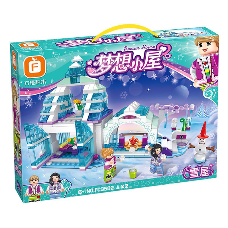 FORANGE FC3502 3502 non  CĂN NHÀ MƠ ƯỚC LỀU TUYẾT bộ đồ chơi xếp lắp ráp ghép mô hình Girl DREAM HOUSE Con Gái 422 khối