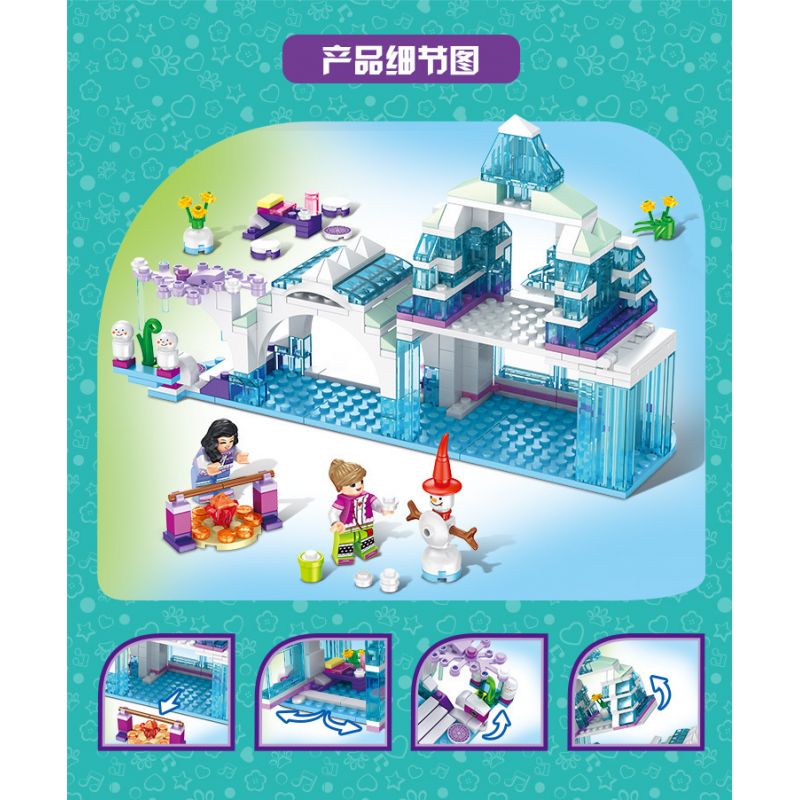 FORANGE FC3502 3502 non  CĂN NHÀ MƠ ƯỚC LỀU TUYẾT bộ đồ chơi xếp lắp ráp ghép mô hình Girl DREAM HOUSE Con Gái 422 khối