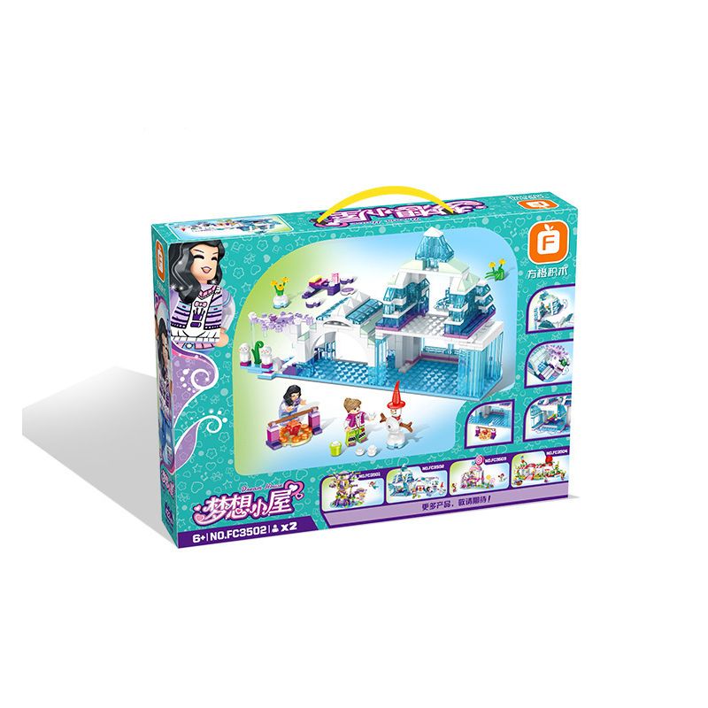 FORANGE FC3502 3502 non  CĂN NHÀ MƠ ƯỚC LỀU TUYẾT bộ đồ chơi xếp lắp ráp ghép mô hình Girl DREAM HOUSE Con Gái 422 khối