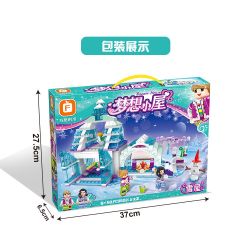 FORANGE FC3502 3502 non  CĂN NHÀ MƠ ƯỚC LỀU TUYẾT bộ đồ chơi xếp lắp ráp ghép mô hình Girl DREAM HOUSE Con Gái 422 khối