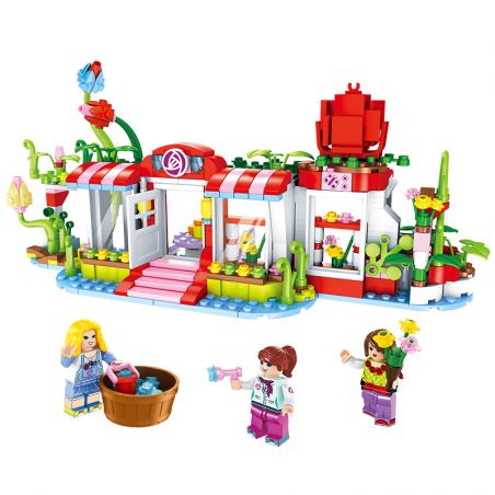 FORANGE FC3504 3504 non  NGÔI NHÀ MƠ ƯỚC HOA bộ đồ chơi xếp lắp ráp ghép mô hình Girl DREAM HOUSE Con Gái 496 khối