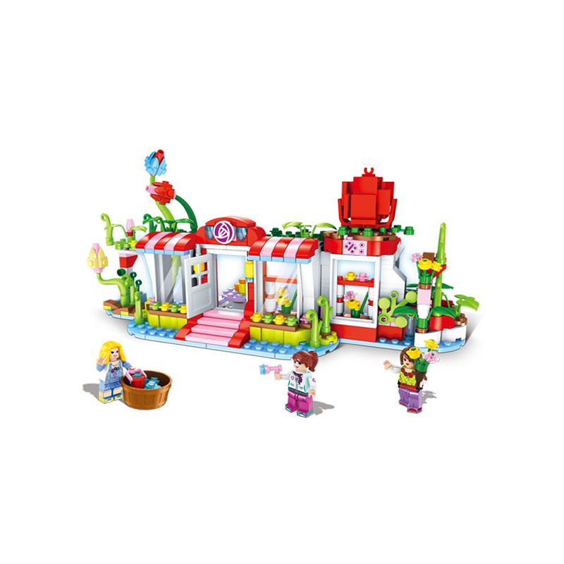FORANGE FC3504 3504 non  NGÔI NHÀ MƠ ƯỚC HOA bộ đồ chơi xếp lắp ráp ghép mô hình Girl DREAM HOUSE Con Gái 496 khối
