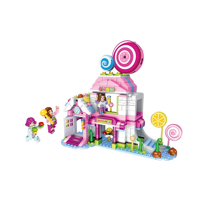 FORANGE FC3503 3503 non Lego NGÔI NHÀ MƠ ƯỚC KẸO MÚT bộ đồ chơi xếp lắp ráp ghép mô hình Girl DREAM HOUSE Con Gái 520 khối