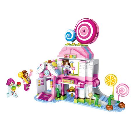 FORANGE FC3503 3503 non  NGÔI NHÀ MƠ ƯỚC KẸO MÚT bộ đồ chơi xếp lắp ráp ghép mô hình Girl DREAM HOUSE Con Gái 520 khối