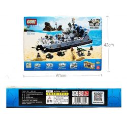 GUDI 8027 non  TÀU ĐỆM KHÍ ZUBR BISON bộ đồ chơi xếp lắp ráp ghép mô hình Military Army THE BISON HOVERCRAFT Quân Sự Bộ Đội 928 khối