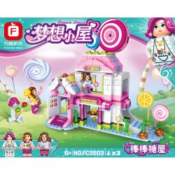 FORANGE FC3503 3503 non  NGÔI NHÀ MƠ ƯỚC KẸO MÚT bộ đồ chơi xếp lắp ráp ghép mô hình Girl DREAM HOUSE Con Gái 520 khối