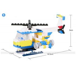 GUDI 8109A Xếp hình kiểu Lego CREATOR 3 IN 1 Helicopter Transform Armored Vehicles, Rocket Ship Trực Thăng Biến Hình Xe Bọc Thép, Tàu Tên Lửa 145 khối