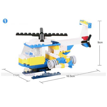 GUDI 8109A Xếp hình kiểu  CREATOR 3 IN 1 Helicopter Transform Armored Vehicles, Rocket Ship Trực Thăng Biến Hình Xe Bọc Thép, Tàu Tên Lửa 145 khối