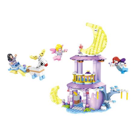 FORANGE FC3505 3505 non  NGÔI NHÀ MƠ ƯỚC MẶT TRĂNG bộ đồ chơi xếp lắp ráp ghép mô hình Girl DREAM HOUSE Con Gái 270 khối