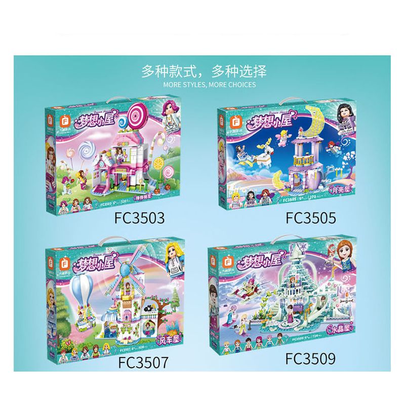 FORANGE FC3512 3512 non  NGÔI NHÀ MƠ ƯỚC TRÊN CÂY bộ đồ chơi xếp lắp ráp ghép mô hình Girl DREAM HOUSE Con Gái 764 khối