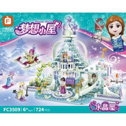 FORANGE FC3509 3509 non  NGÔI NHÀ MƠ ƯỚC PHA LÊ bộ đồ chơi xếp lắp ráp ghép mô hình Girl DREAM HOUSE Con Gái 724 khối
