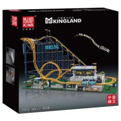 MouldKing 11014 11012 Mould King 11014 11012 non  FANTASYLAND TÀU LƯỢN SIÊU TỐC bộ đồ chơi xếp lắp ráp ghép mô hình Fairground ROLLE COASTER 3238 khối