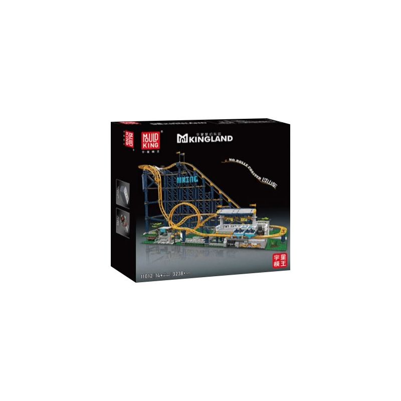 MouldKing 11014 11012 Mould King 11014 11012 non  FANTASYLAND TÀU LƯỢN SIÊU TỐC bộ đồ chơi xếp lắp ráp ghép mô hình Fairground ROLLE COASTER 3238 khối