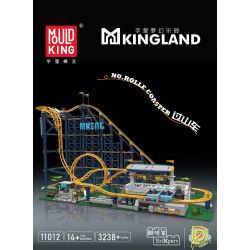 MouldKing 11014 11012 Mould King 11014 11012 non  FANTASYLAND TÀU LƯỢN SIÊU TỐC bộ đồ chơi xếp lắp ráp ghép mô hình Fairground ROLLE COASTER 3238 khối
