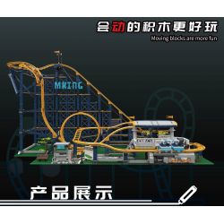MouldKing 11014 11012 Mould King 11014 11012 non  FANTASYLAND TÀU LƯỢN SIÊU TỐC bộ đồ chơi xếp lắp ráp ghép mô hình Fairground ROLLE COASTER 3238 khối