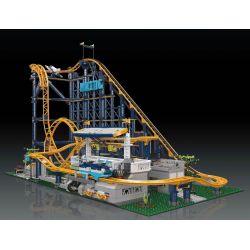 MouldKing 11014 11012 Mould King 11014 11012 non  FANTASYLAND TÀU LƯỢN SIÊU TỐC bộ đồ chơi xếp lắp ráp ghép mô hình Fairground ROLLE COASTER 3238 khối