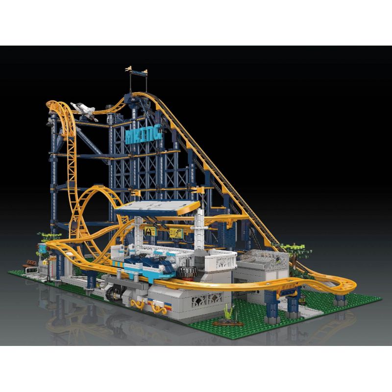 MouldKing 11014 11012 Mould King 11014 11012 non  FANTASYLAND TÀU LƯỢN SIÊU TỐC bộ đồ chơi xếp lắp ráp ghép mô hình Fairground ROLLE COASTER 3238 khối