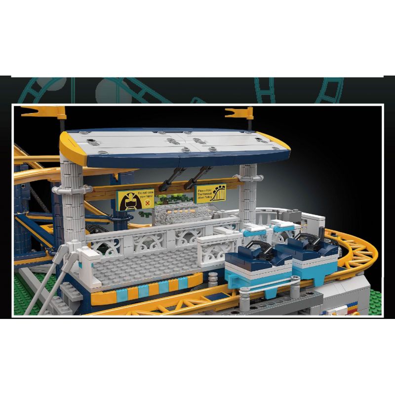 MouldKing 11014 11012 Mould King 11014 11012 non  FANTASYLAND TÀU LƯỢN SIÊU TỐC bộ đồ chơi xếp lắp ráp ghép mô hình Fairground ROLLE COASTER 3238 khối
