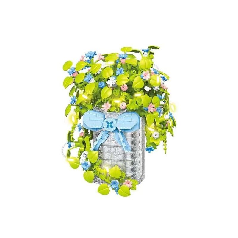 CACO D006-4 006-4 non Lego CHẬU HOA bộ đồ chơi xếp lắp ráp ghép mô hình Flowers 592 khối