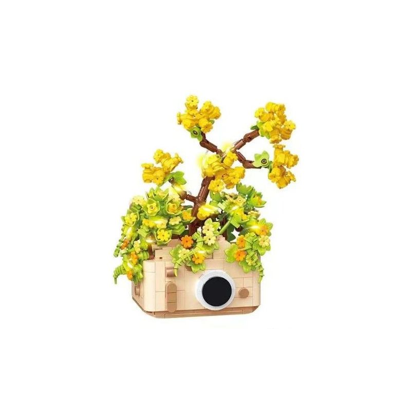 CACO D006-3 006-3 non Lego CHẬU HOA bộ đồ chơi xếp lắp ráp ghép mô hình Flowers 601 khối