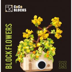 CACO D006-3 006-3 non  CHẬU HOA bộ đồ chơi xếp lắp ráp ghép mô hình Flowers 601 khối