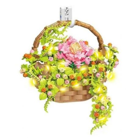 CACO D006-2 006-2 non  CHẬU HOA bộ đồ chơi xếp lắp ráp ghép mô hình Flowers 691 khối